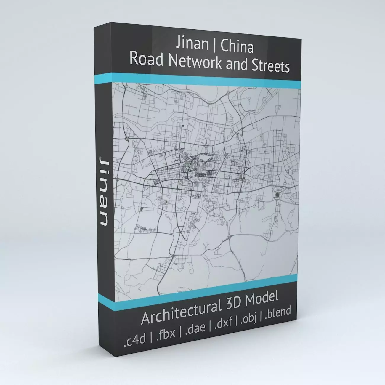 Jinan Road Network and Streets 3D model_0