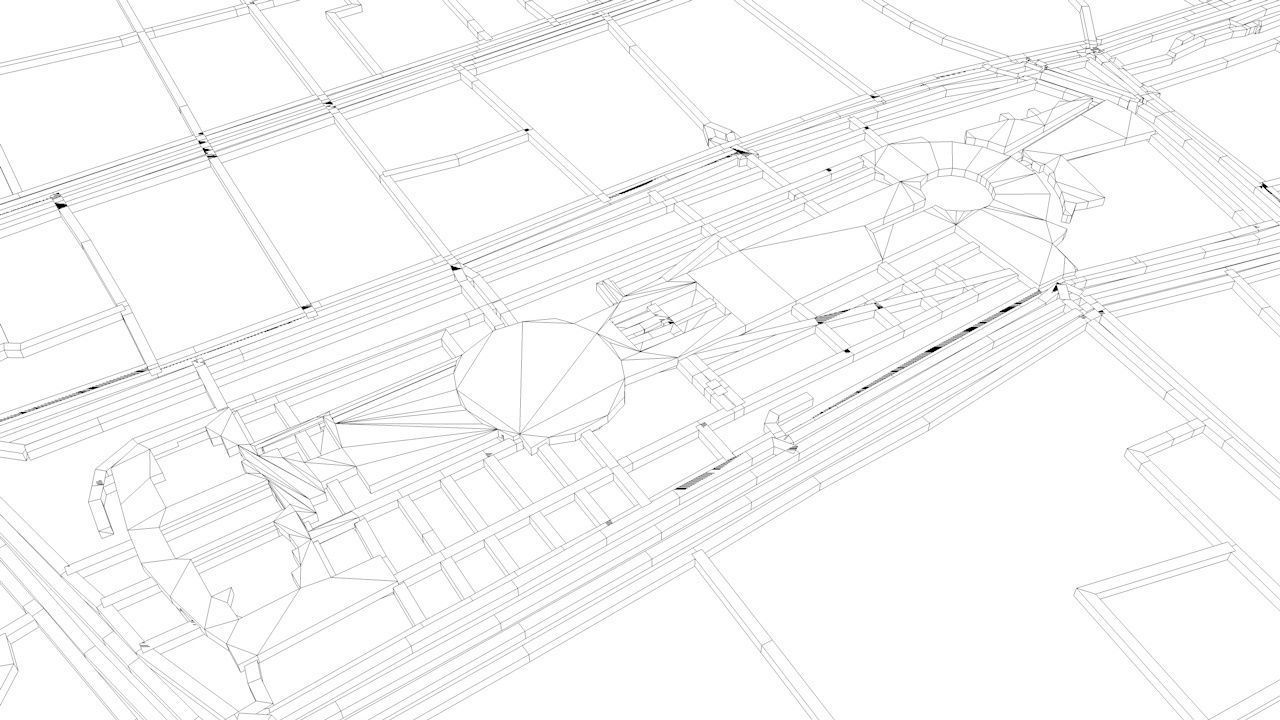 Jinan Road Network and Streets 3D model_12