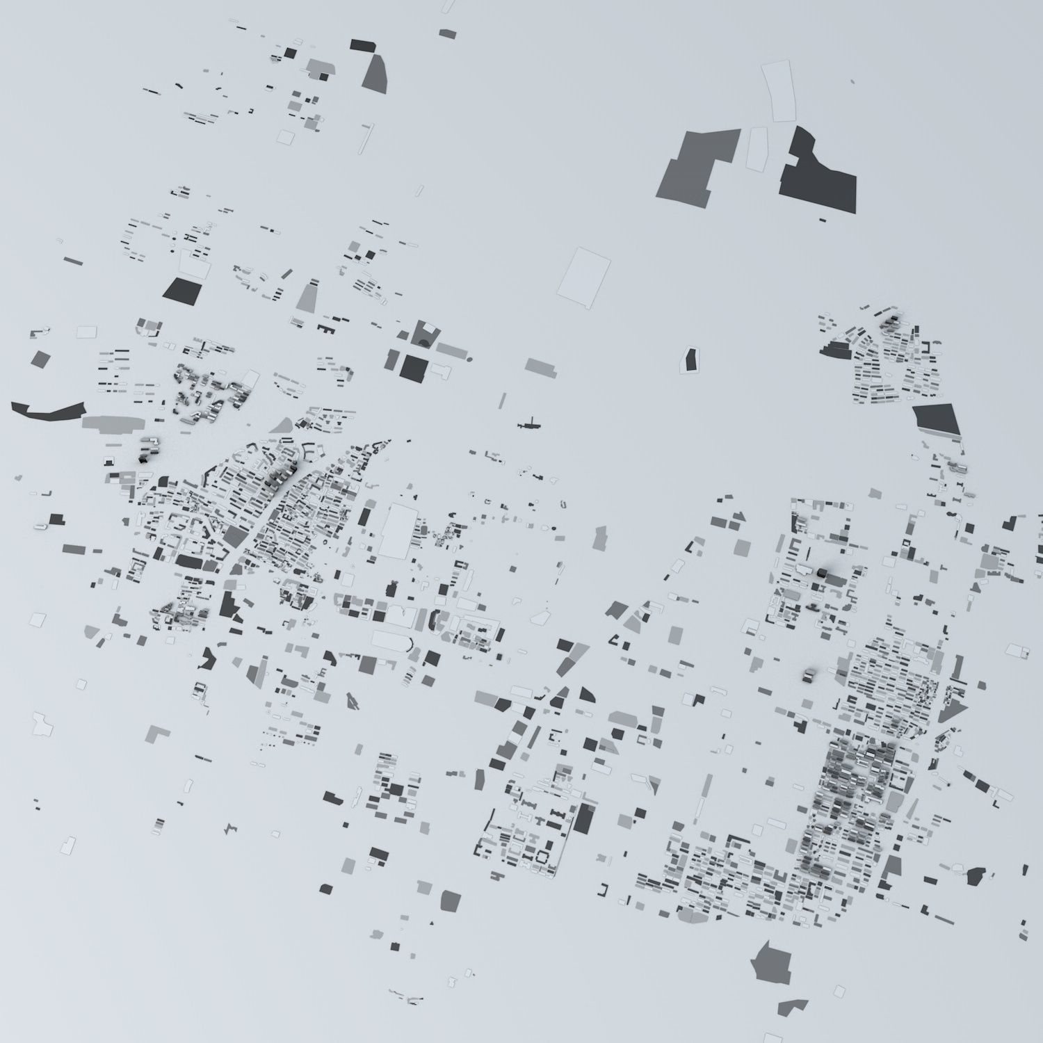 Jinan Streets and Buildings 3D model_1