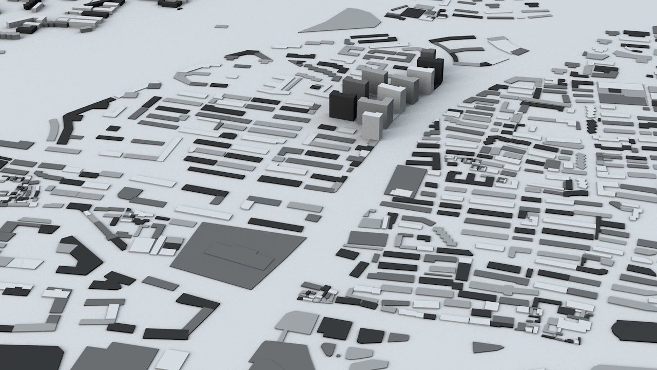 Jinan Streets and Buildings 3D model_4