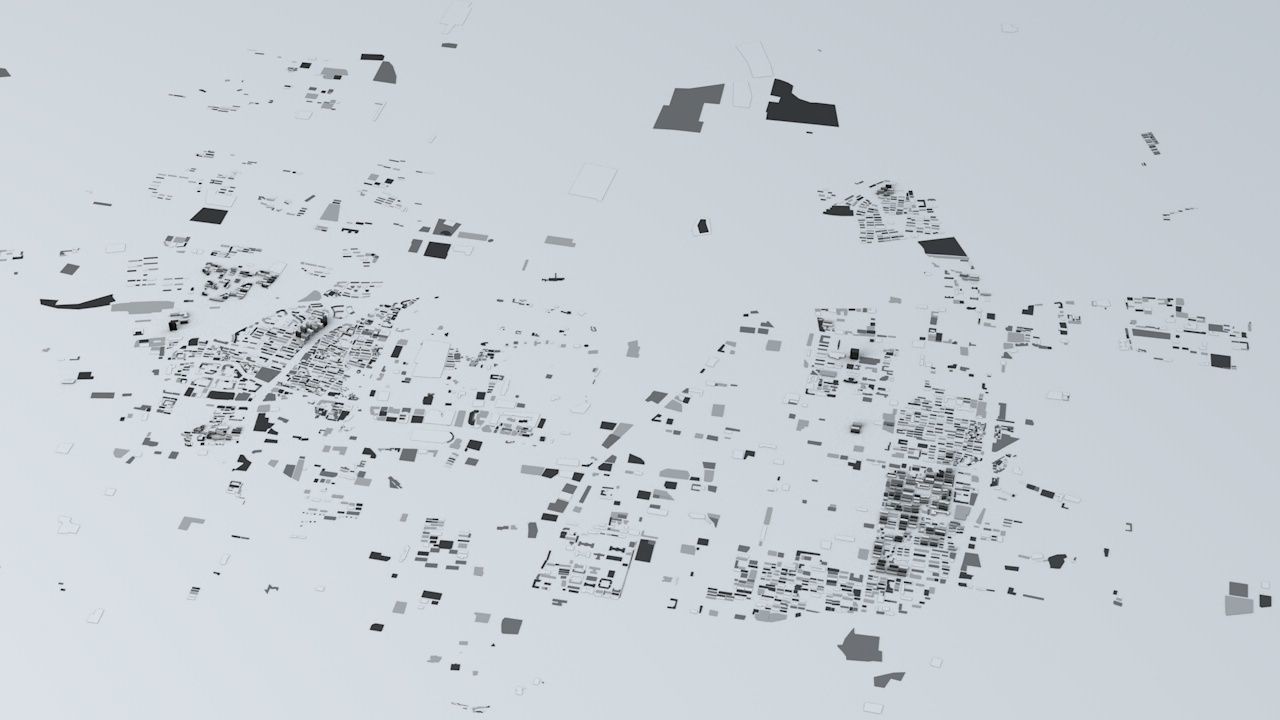 Jinan Streets and Buildings 3D model_2