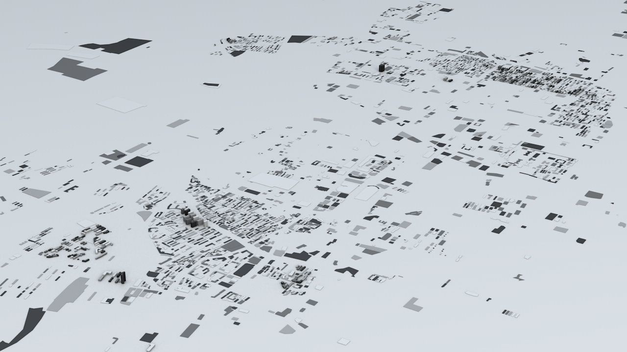 Jinan Streets and Buildings 3D model_5