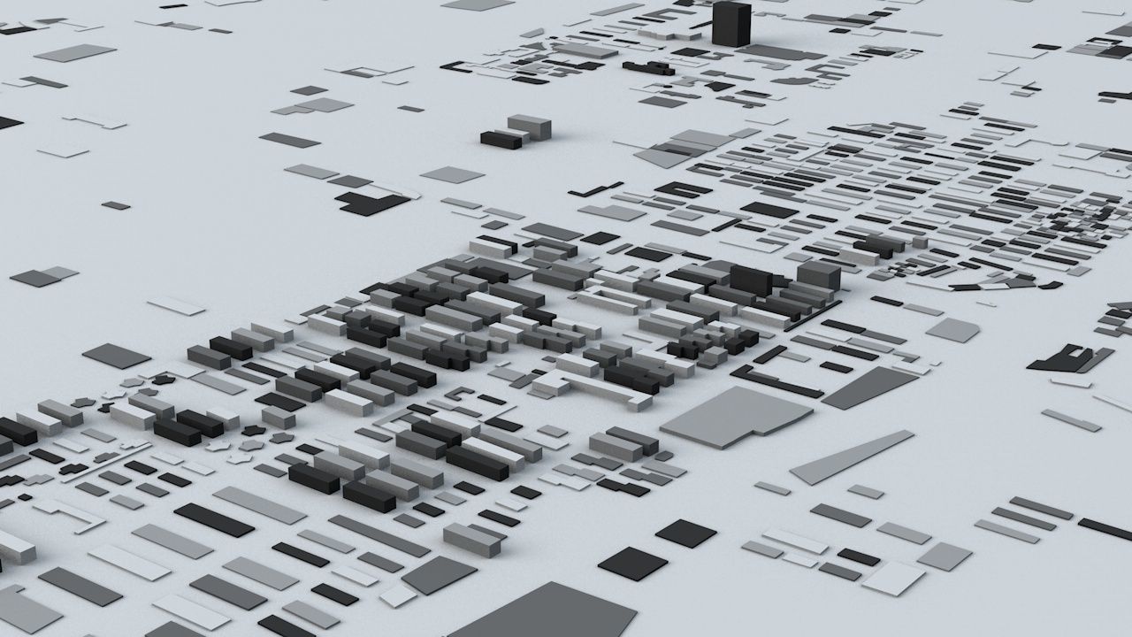 Jinan Streets and Buildings 3D model_3