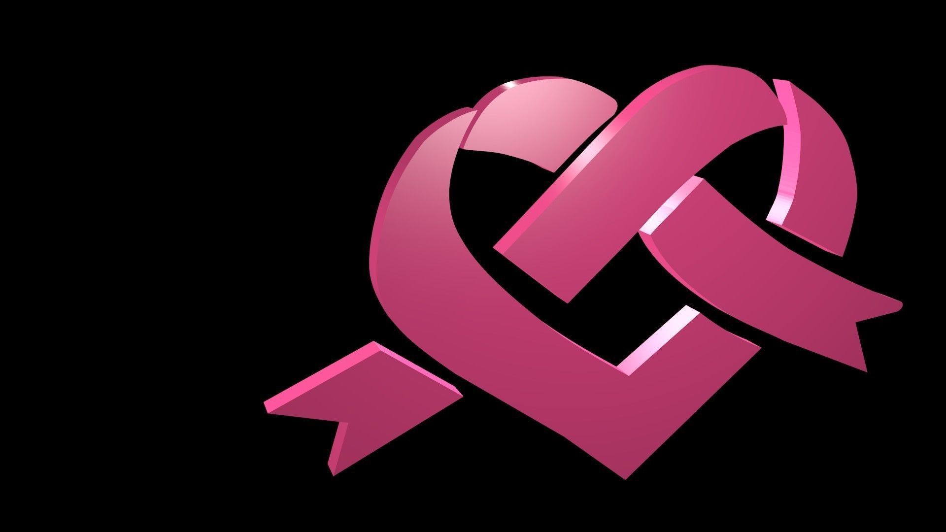 Low poly Heart symbol 3 Free low-poly 3D model_1