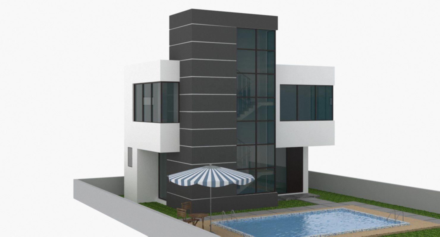 Modern House 3D model_3