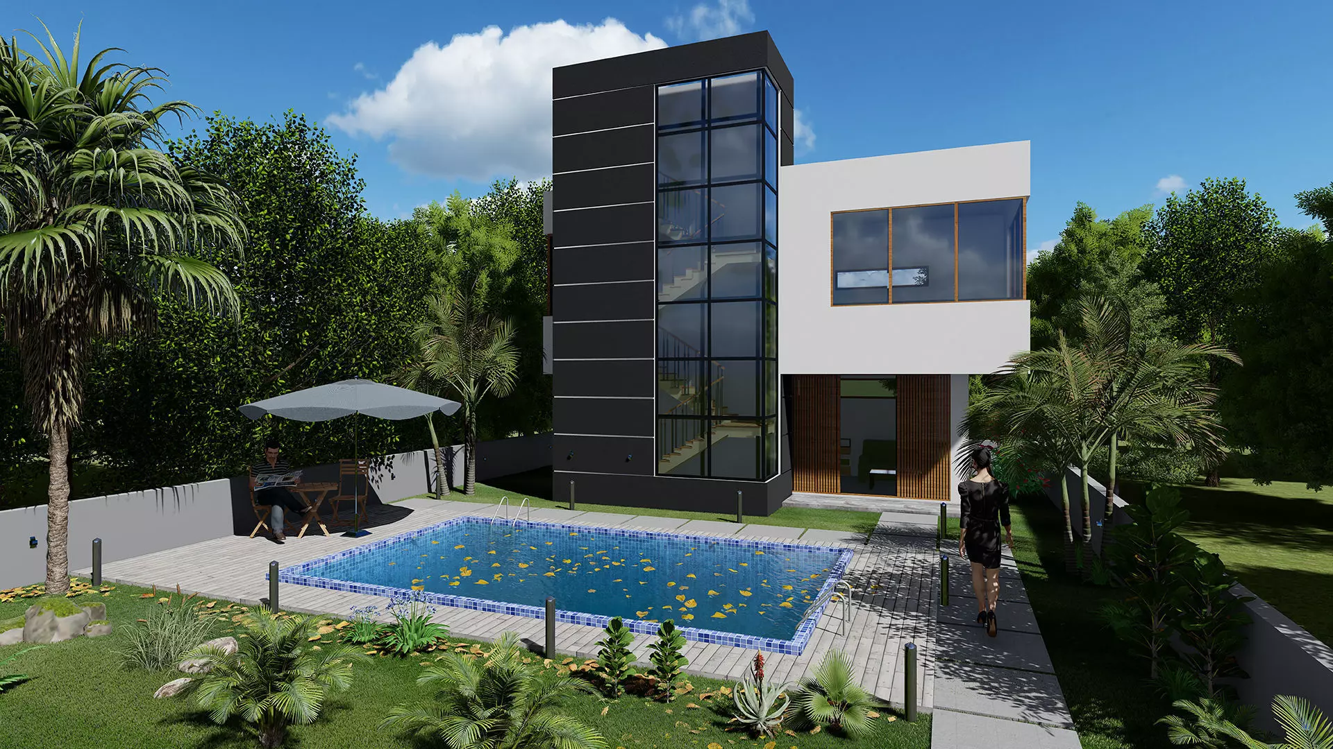 Modern House 3D model_0