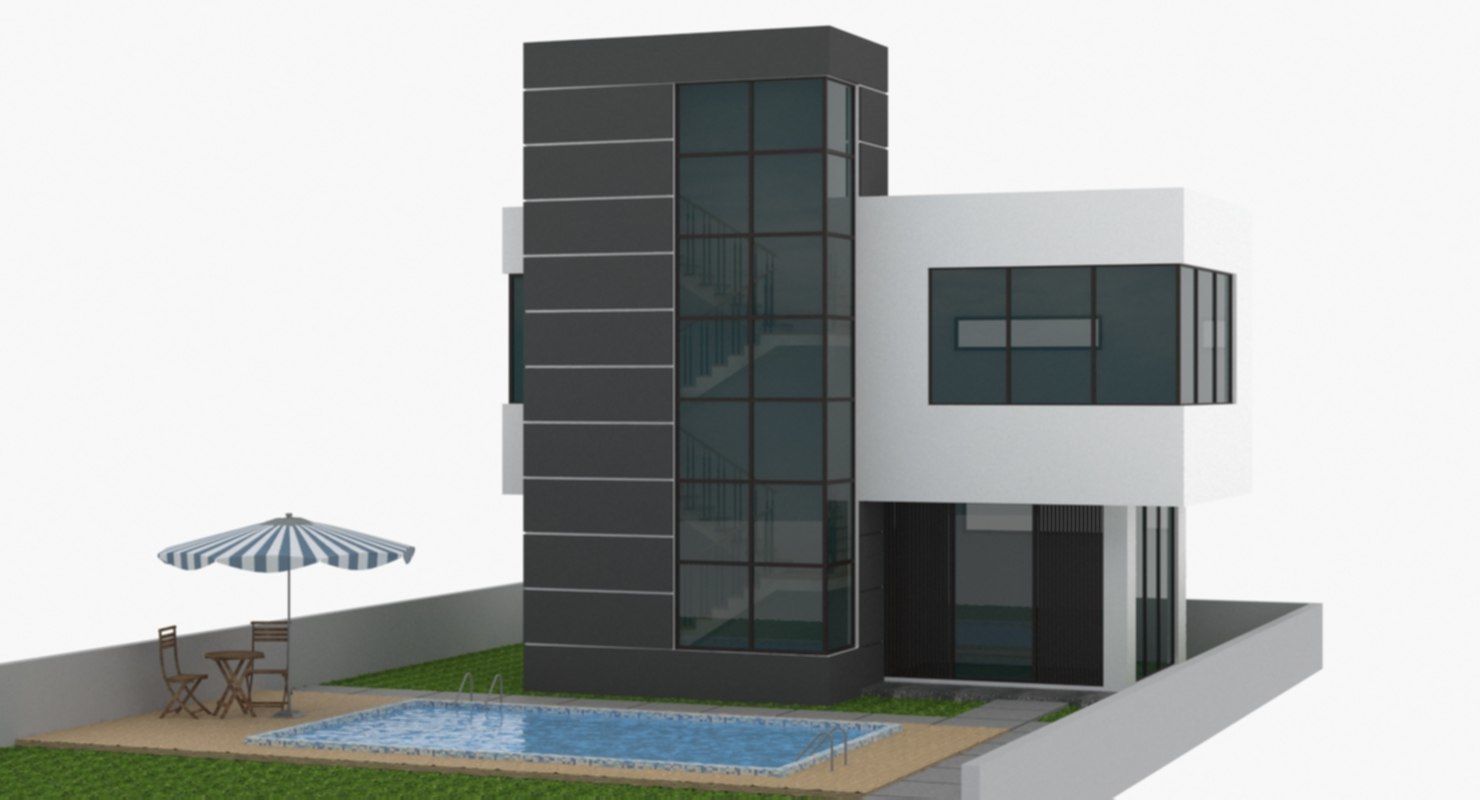 Modern House 3D model_2