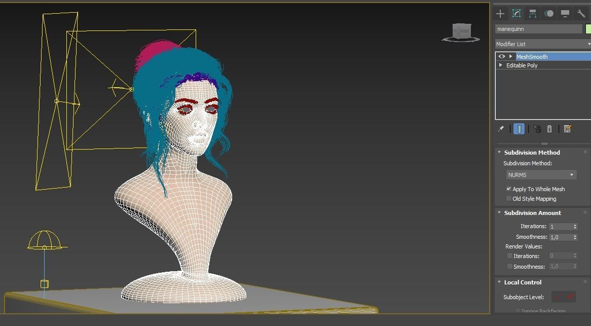 Female realistic hairstyle Ornatrix Alembic Hair Groom Plugin  3D model_10