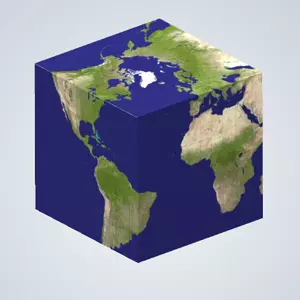 Earth Cube 3D print model_0