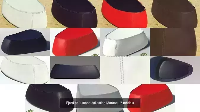 Fjord pouf stone collection Moroso 