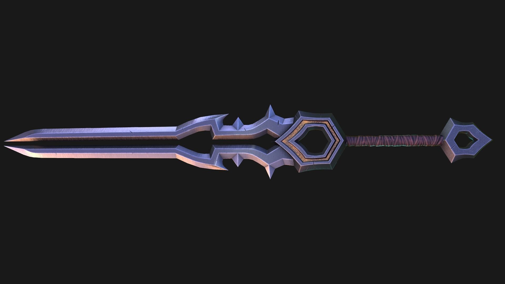 Fantasy Sword PBR Low-poly 3D model_3