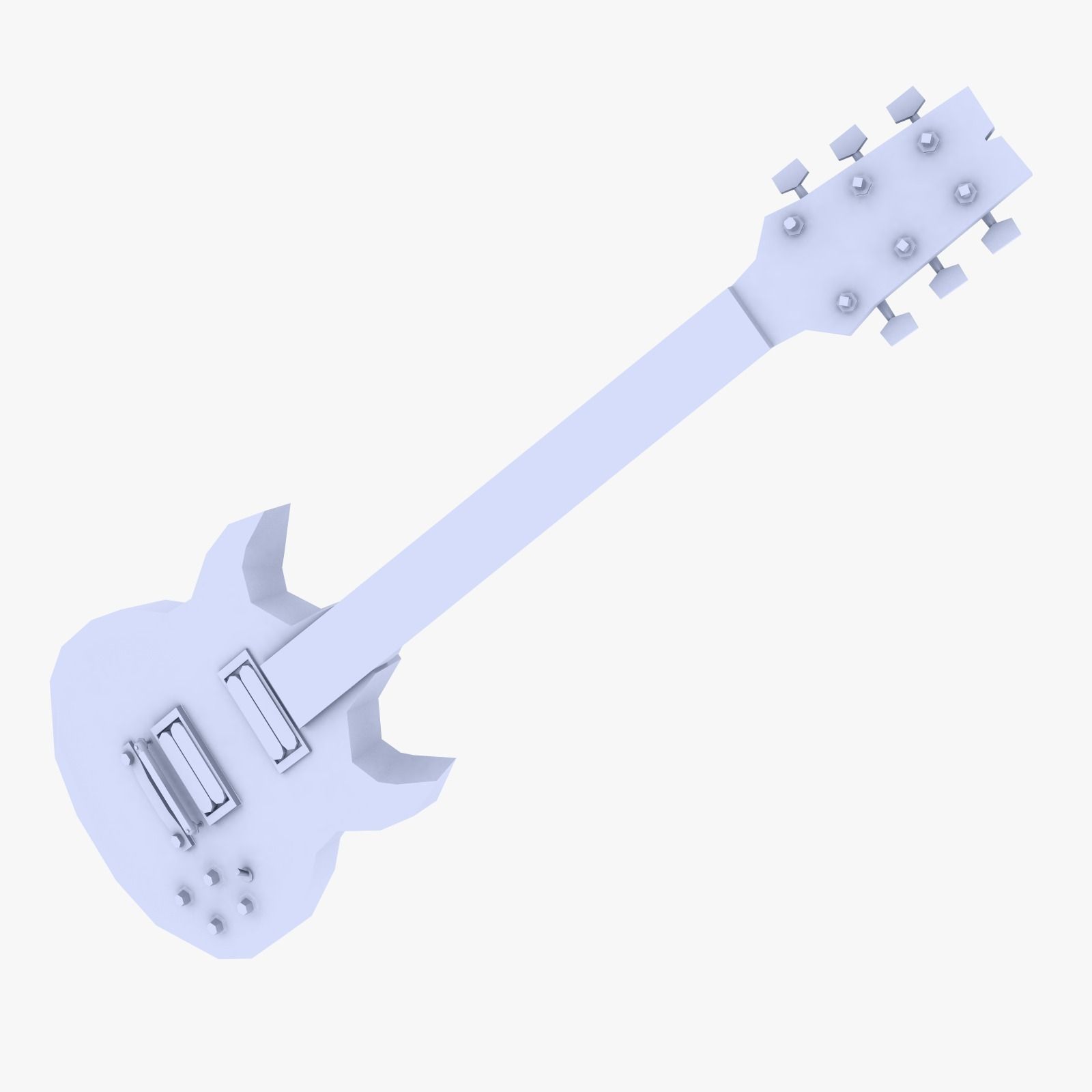 Guitar low poly electric Low-poly 3D model
