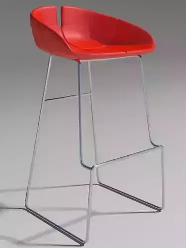 Fjord bar Stool high red