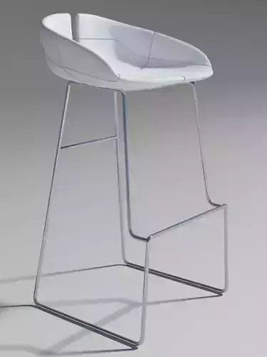 Fjord bar Stool high white