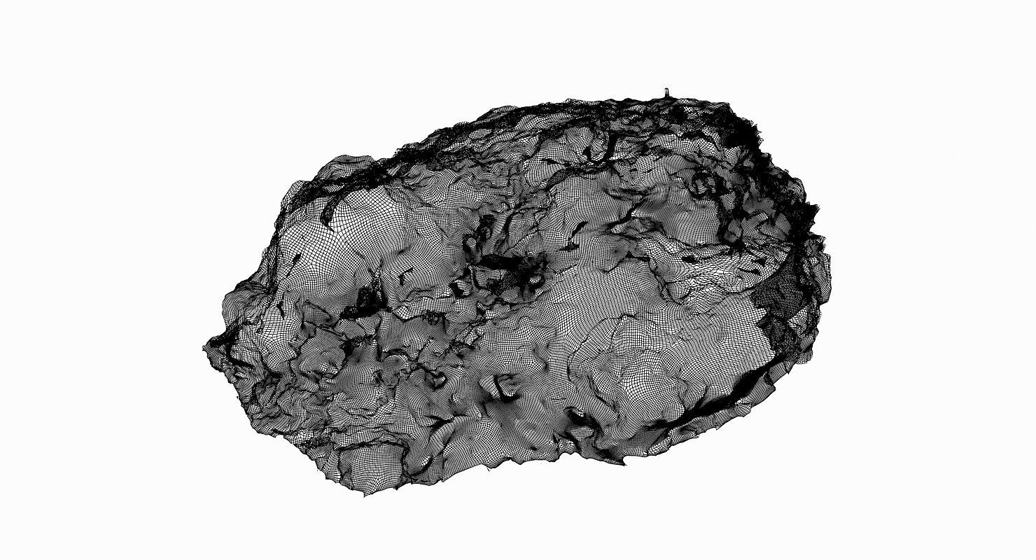 Mossy Rock Low-poly 3D model_7