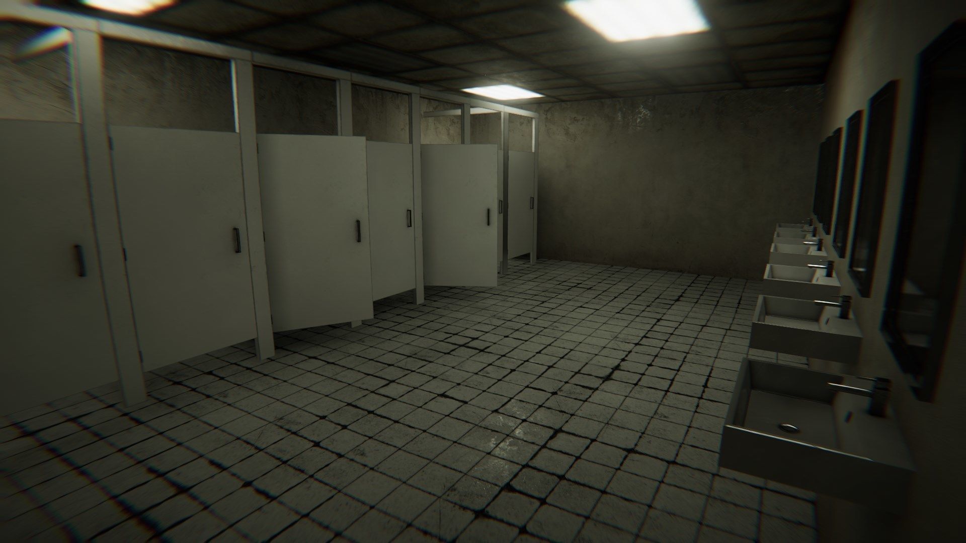 HQ Modular Old Office Low-poly 3D model_4