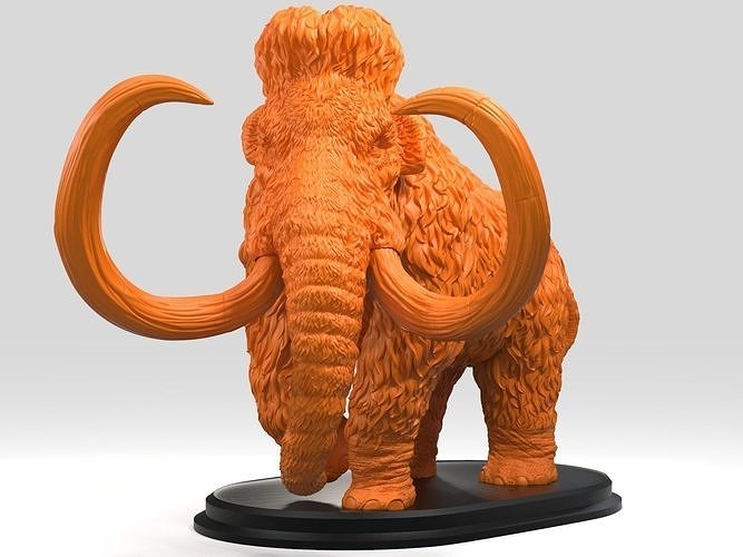 Mammoth orange woolly 3D print model