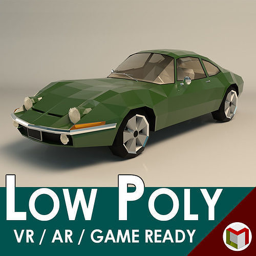 Low Poly Muscle Car 03 Low-poly 3D model