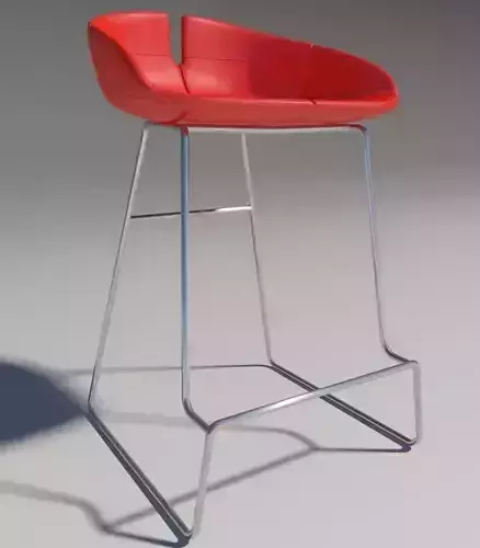 Fjord bar Stool low red