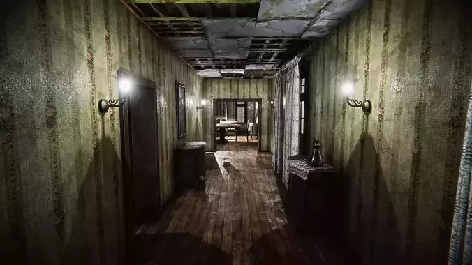 HQ Modular Interior Mansion Low-poly 3D model
