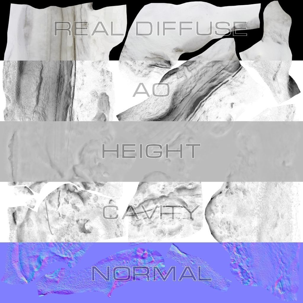 Snow 01 PBR Low-poly 3D model_16