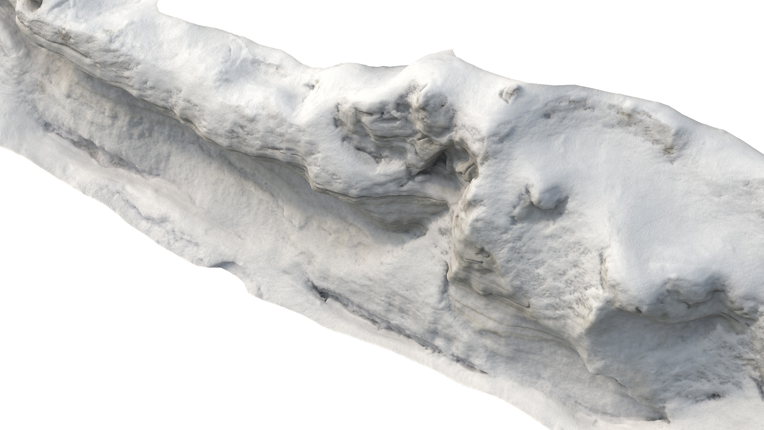 Snow 01 PBR Low-poly 3D model_2