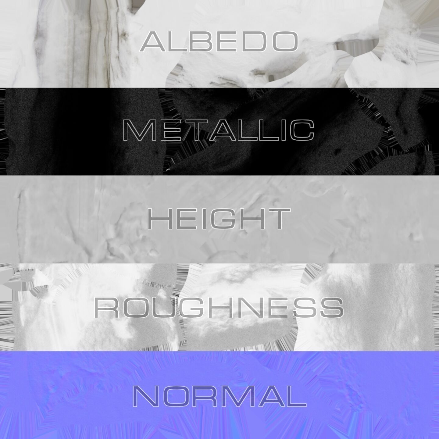 Snow 01 PBR Low-poly 3D model_4