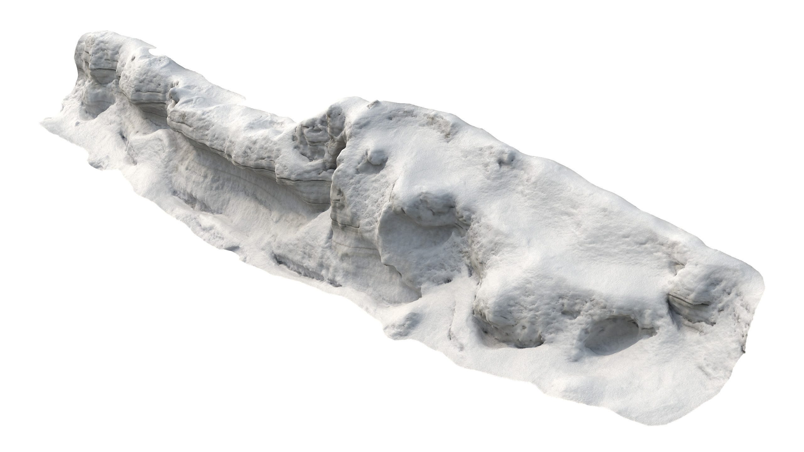 Snow 01 PBR Low-poly 3D model_10