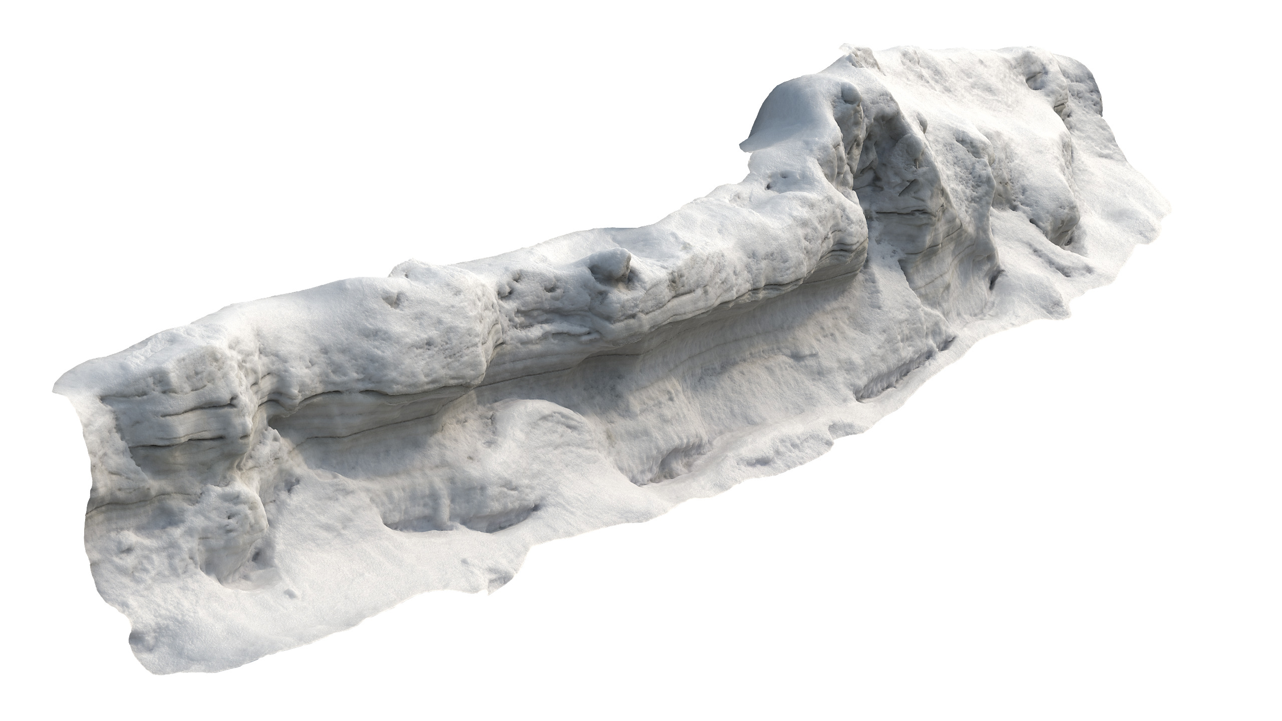 Snow 01 PBR Low-poly 3D model_12