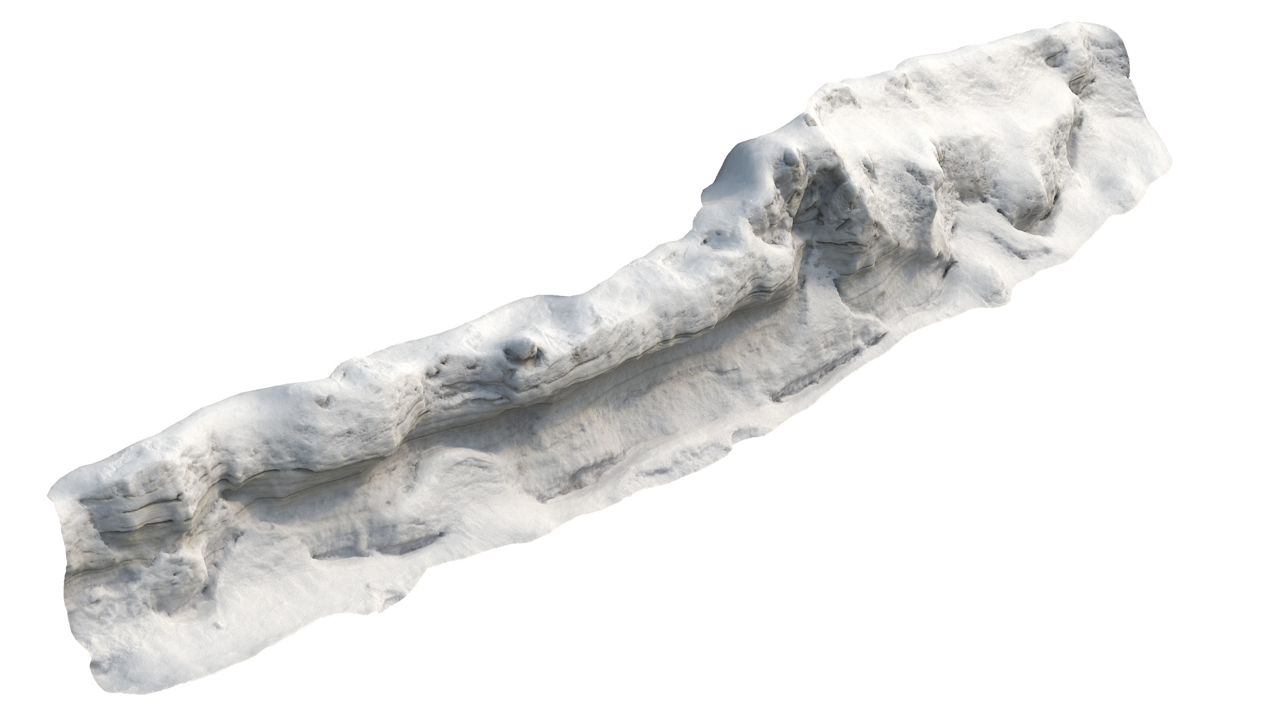 Snow 01 PBR Low-poly 3D model_11