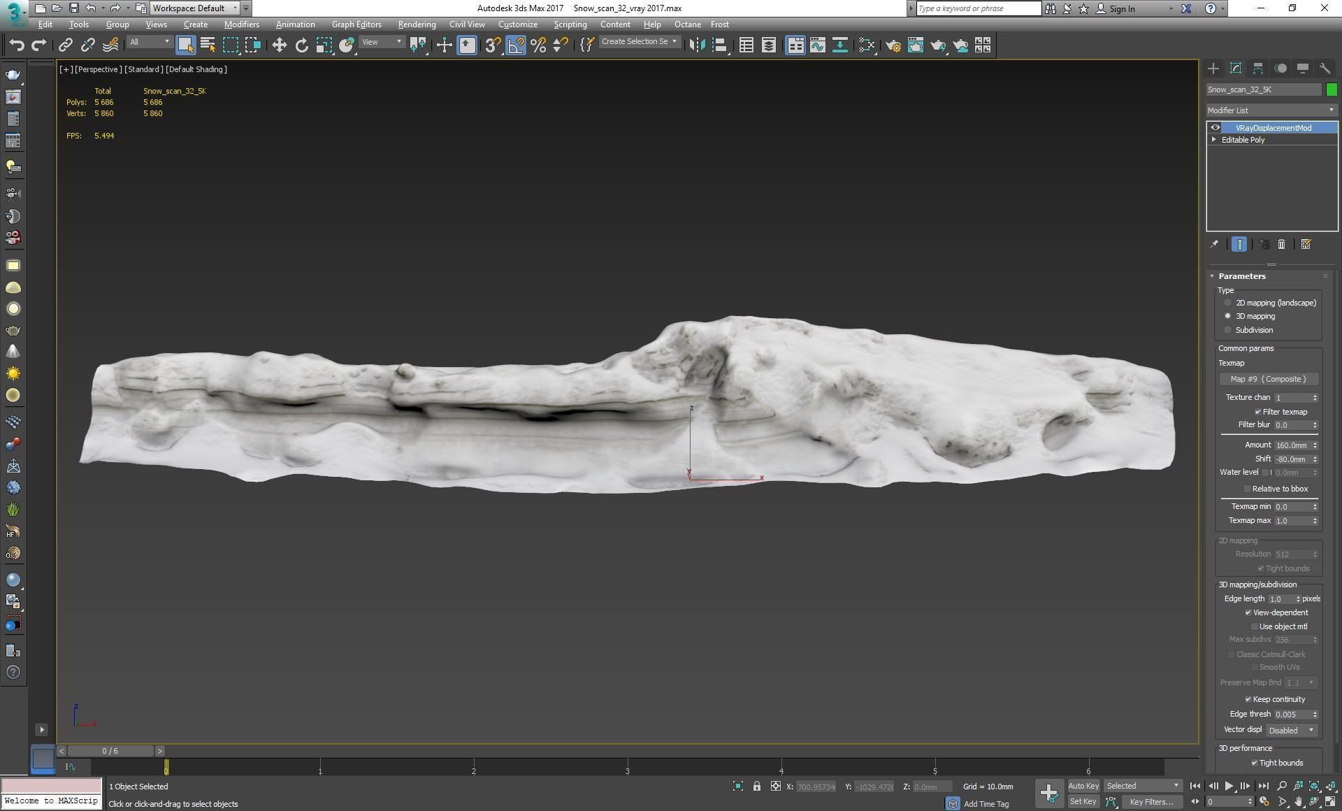 Snow 01 PBR Low-poly 3D model_18