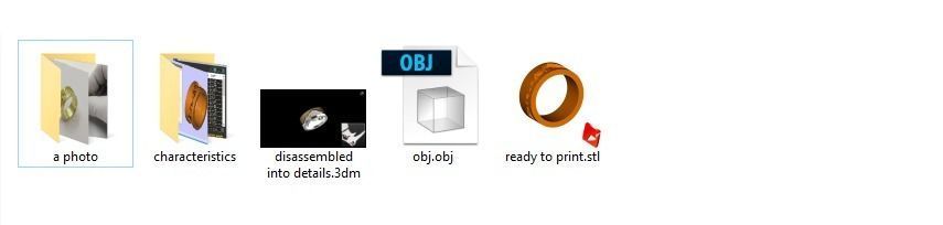 ring with mountains 3D print model_11