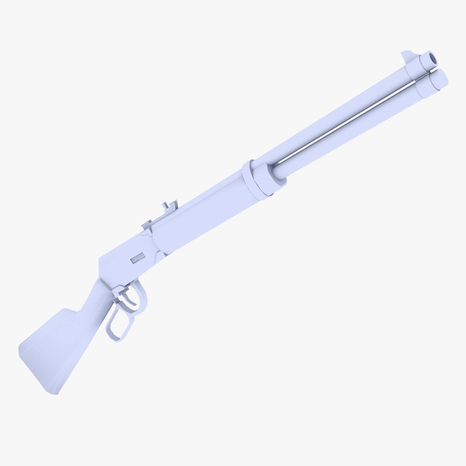Hunting Rifle Low-poly 3D model