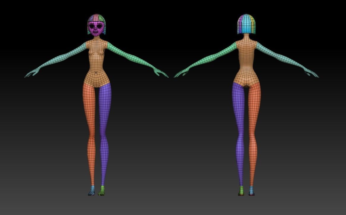 Low poly stylized character Low-poly 3D model_7