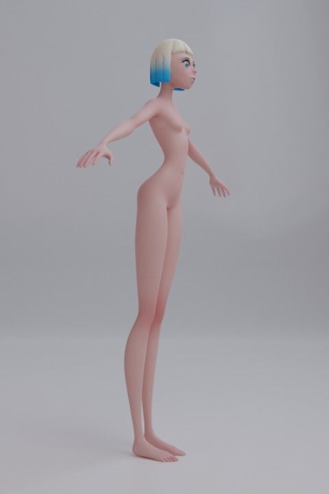 Low poly stylized character Low-poly 3D model_4