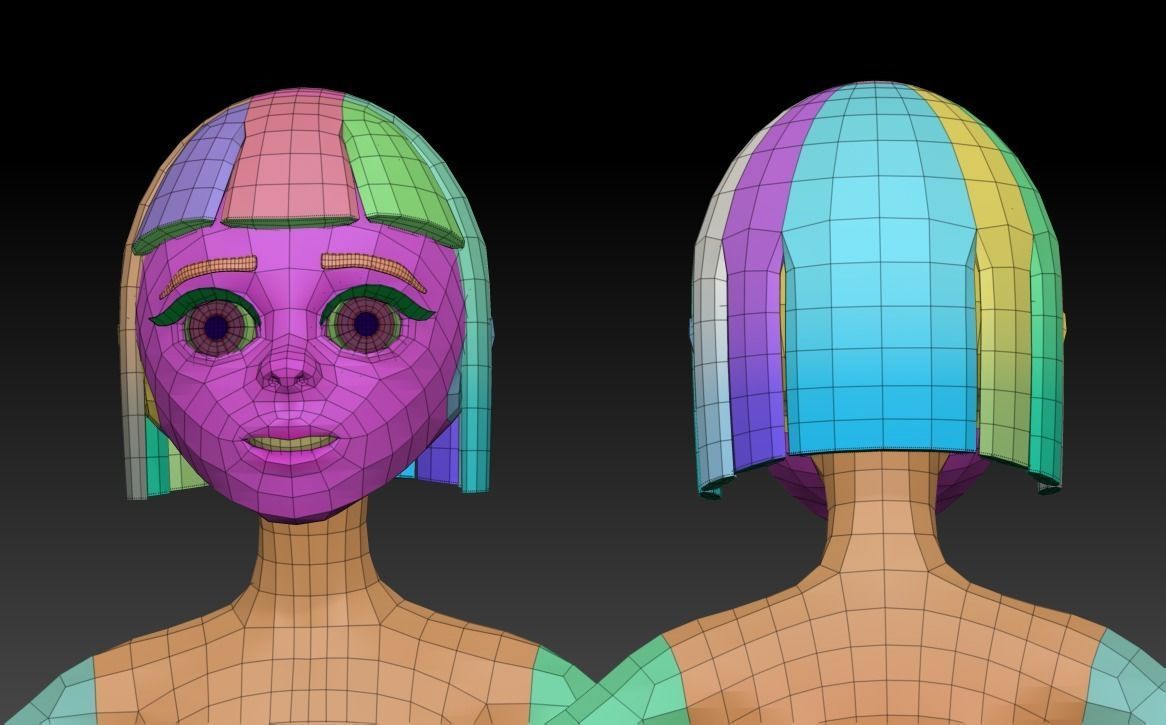 Low poly stylized character Low-poly 3D model_8