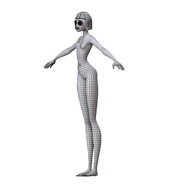 Low poly stylized character Low-poly 3D model_1