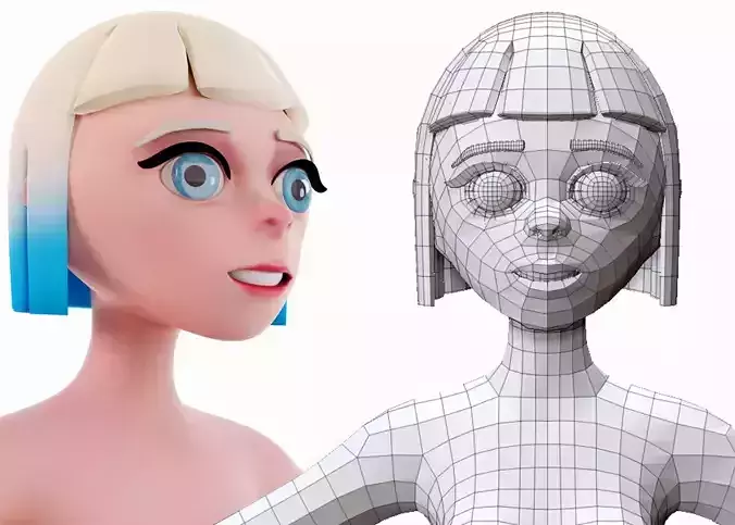 Low poly stylized character Low-poly 3D model