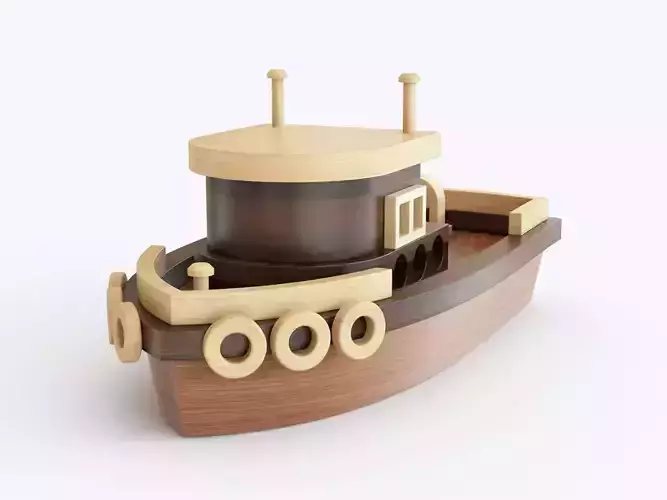 Wooden toy ship 04