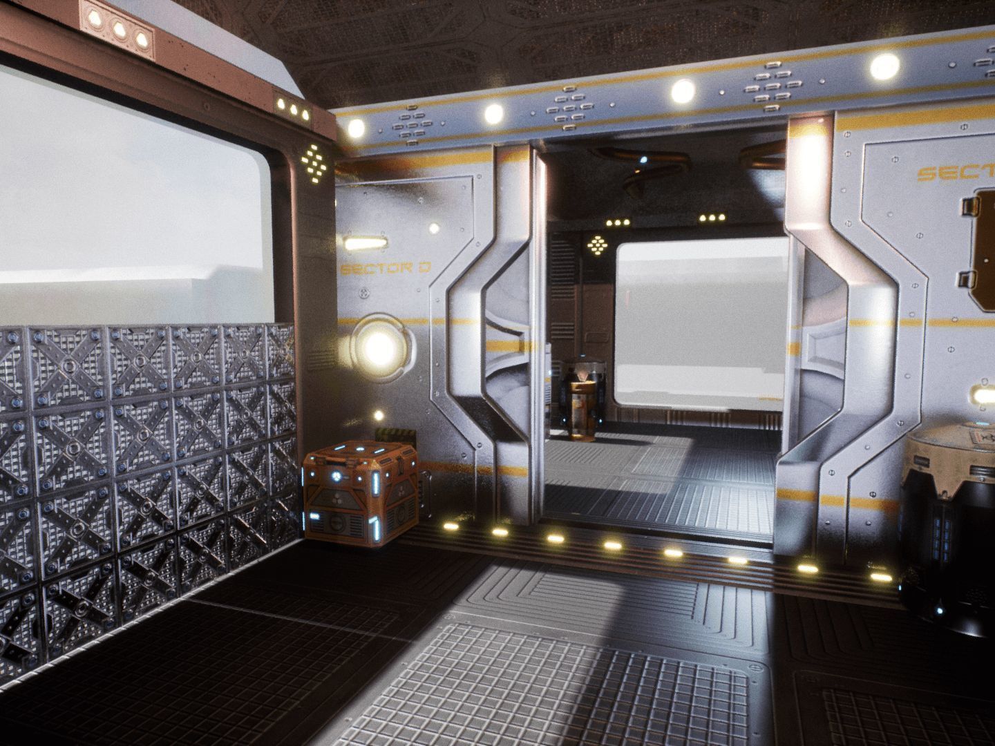 SF Corridors for Unreal Low-poly 3D model_5