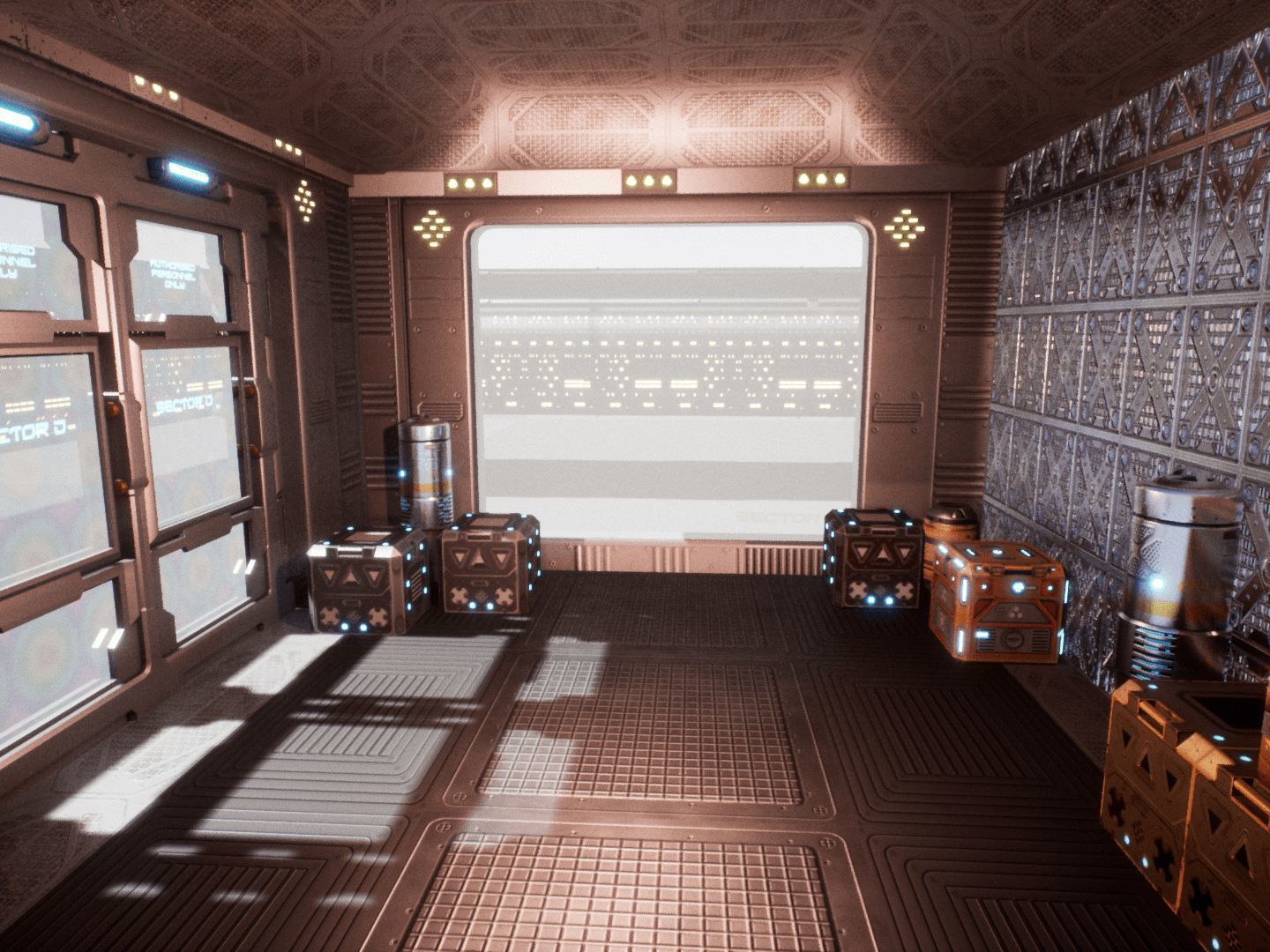 SF Corridors for Unreal Low-poly 3D model_25