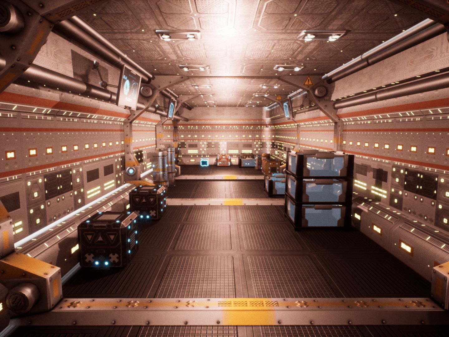 SF Corridors for Unreal Low-poly 3D model_20