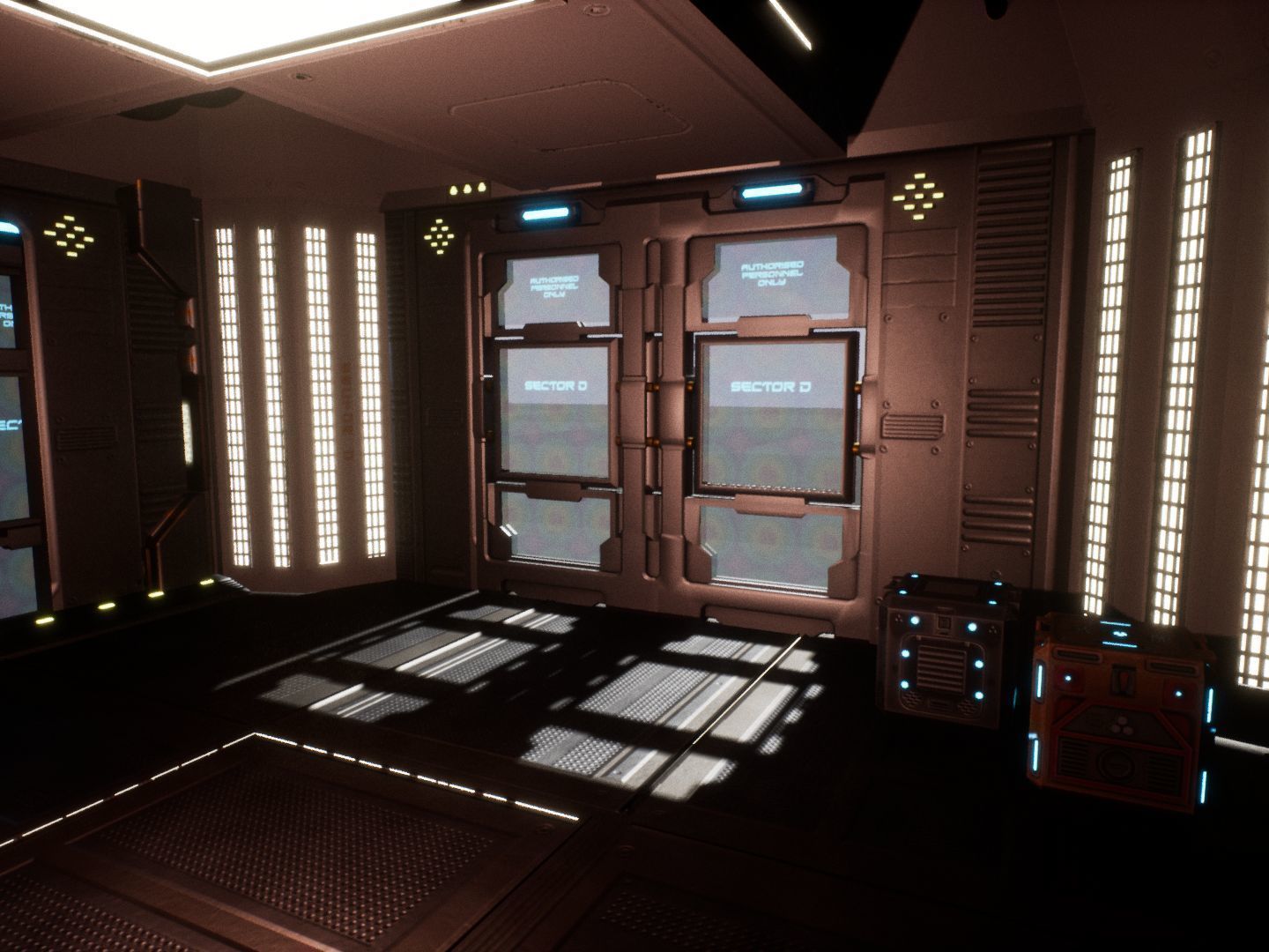 SF Corridors for Unreal Low-poly 3D model_10