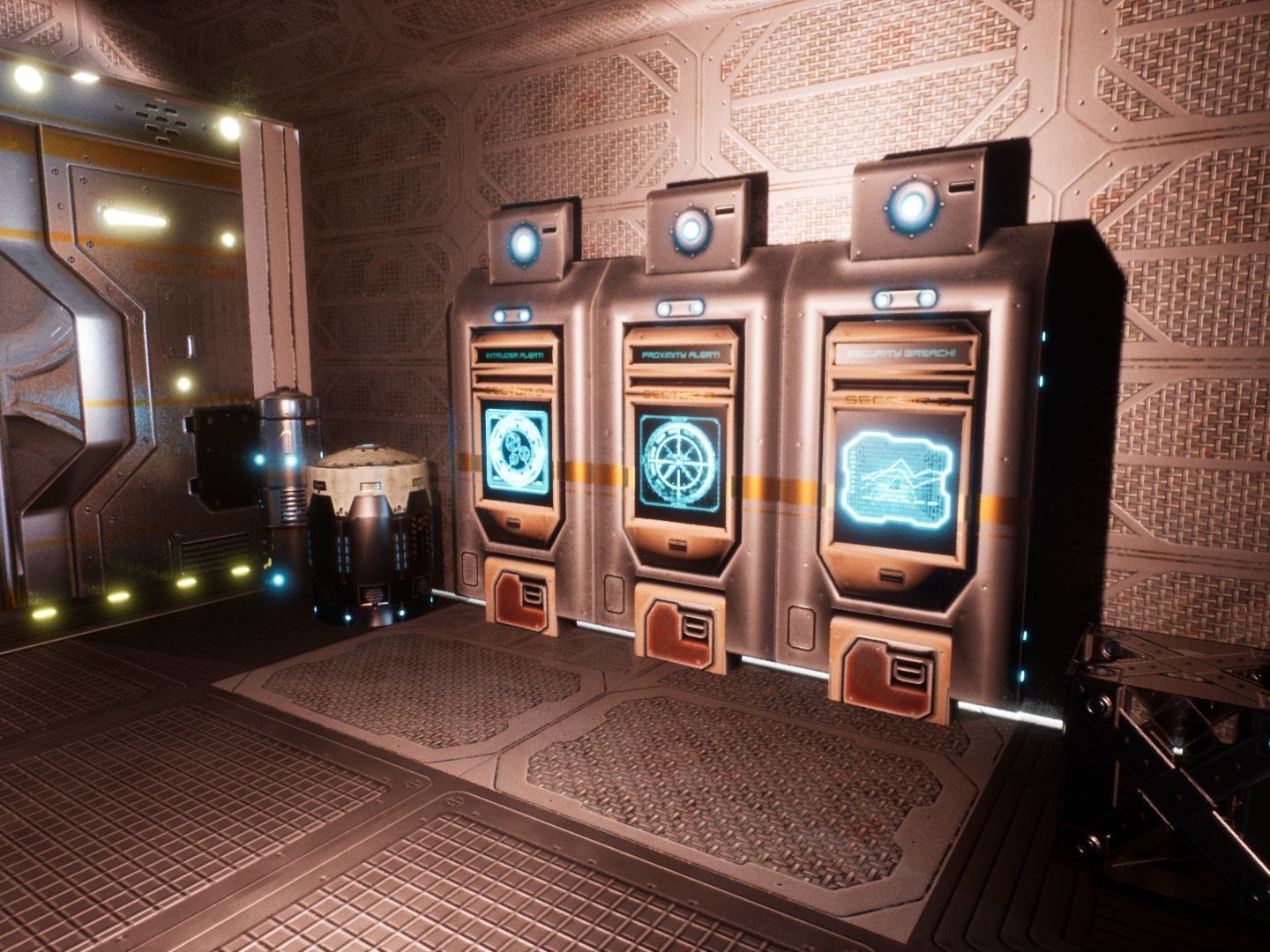 SF Corridors for Unreal Low-poly 3D model_3