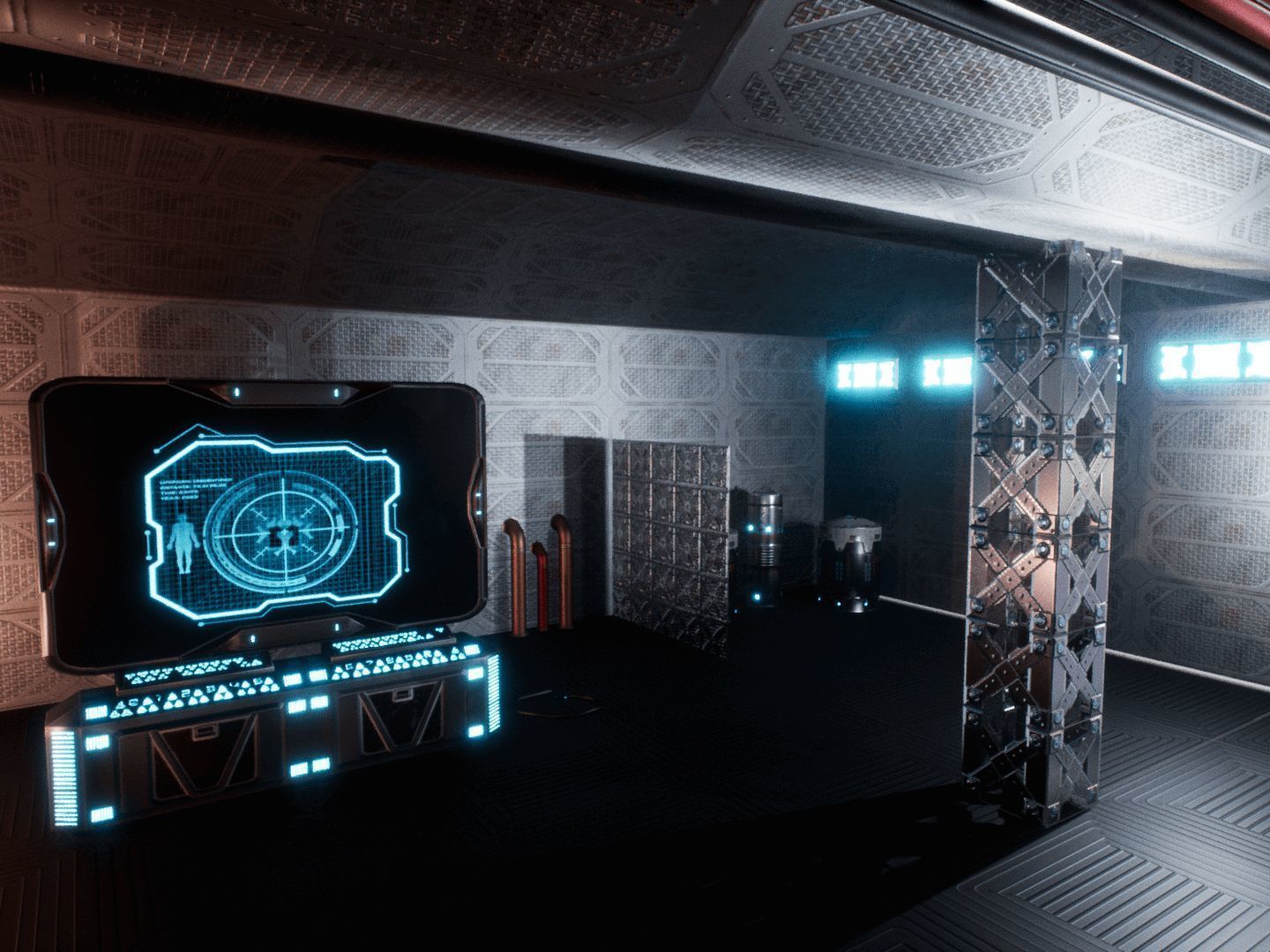 SF Corridors for Unreal Low-poly 3D model_16