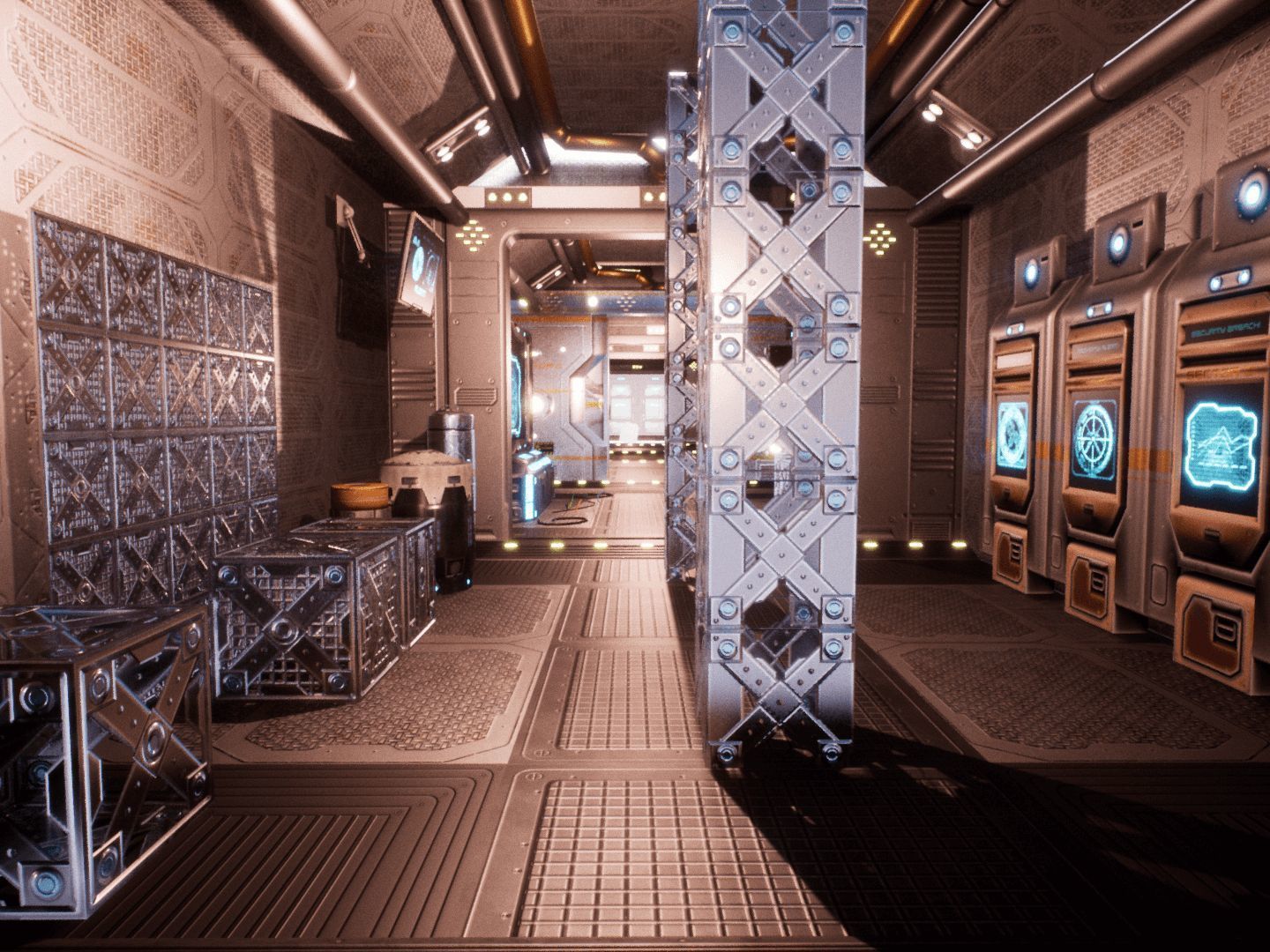 SF Corridors for Unreal Low-poly 3D model_24