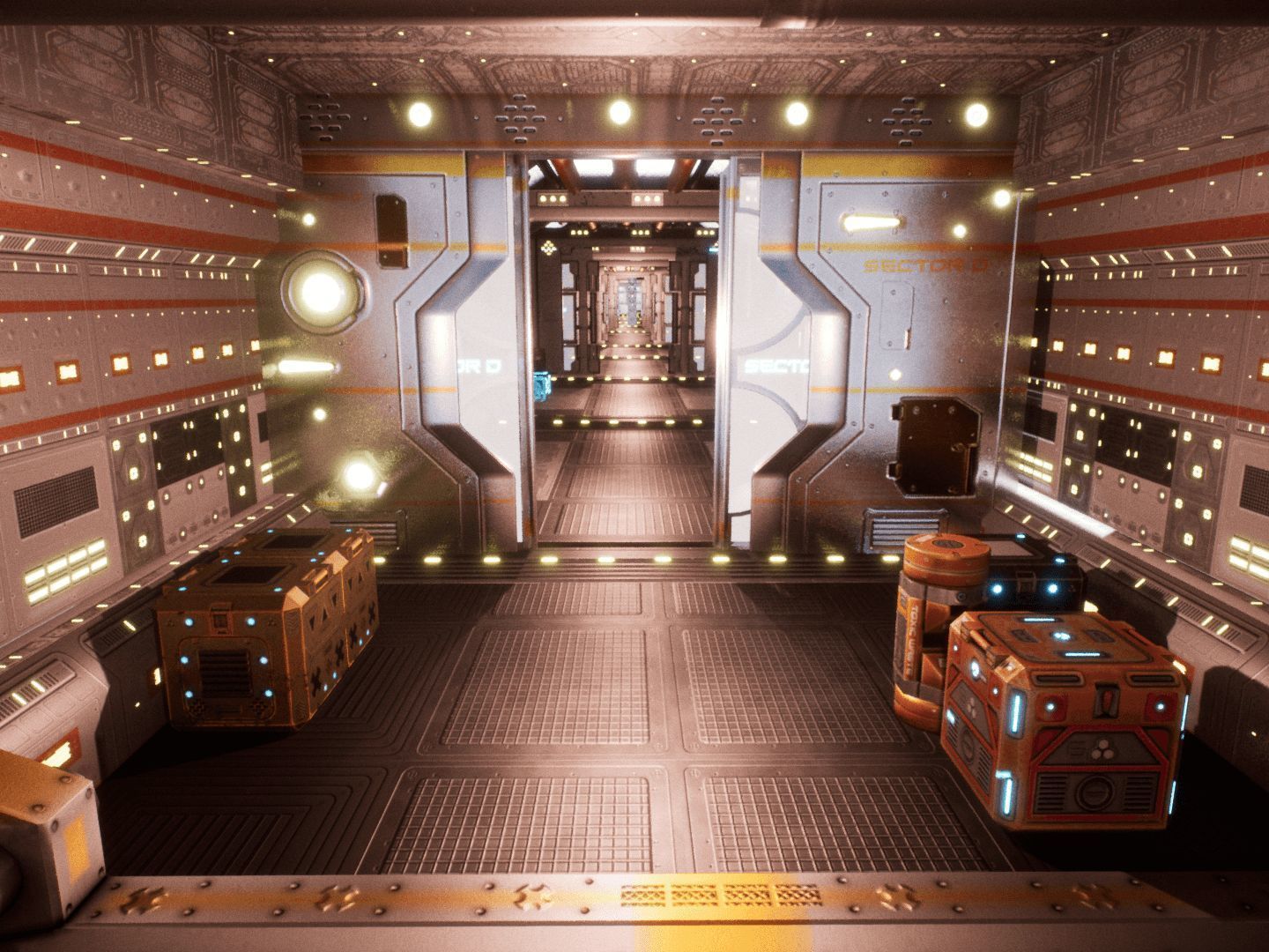 SF Corridors for Unreal Low-poly 3D model_21