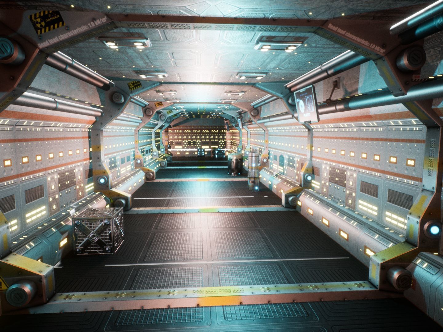 SF Corridors for Unreal Low-poly 3D model_6