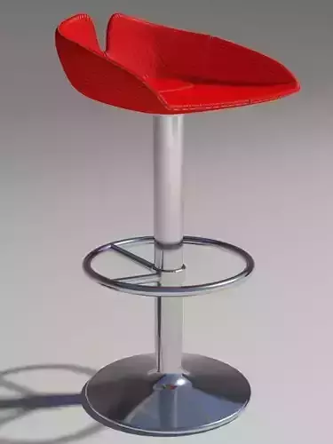 Fjord Stool circle red revolving
