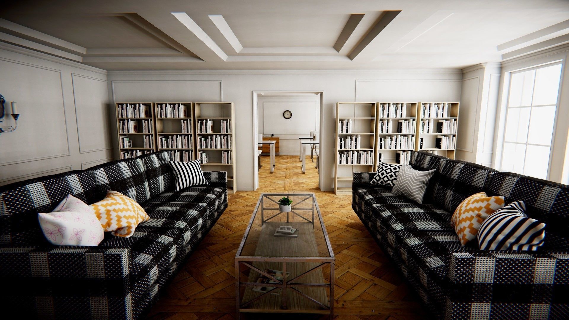 HQ Modular Modern Interior Low-poly 3D model_5